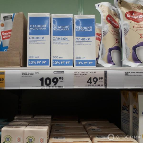 Отзыв о Сливки питьевые стерилизованные Станция Молочная 10% | Удивлена ...