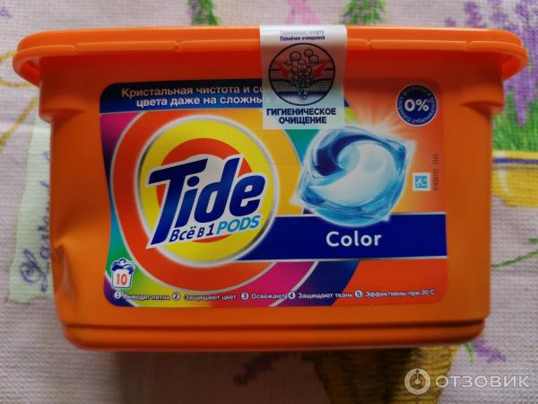 Капсулы для стирки TIDE 3 in1 PODS Color фото