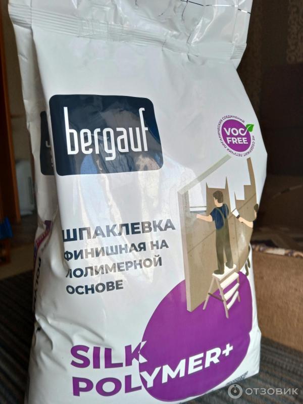 Отзыв о Шпаклевка Bergauf Finish Polymer+ | Шёлковая белоснежная ...
