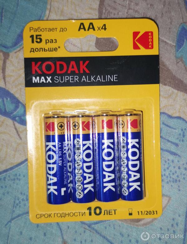 Алкалиновые батарейки Kodak MAX АА фото