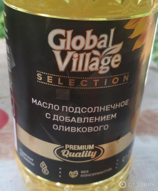 Масло подсолнечное Global Village Premium с добавлением оливкового