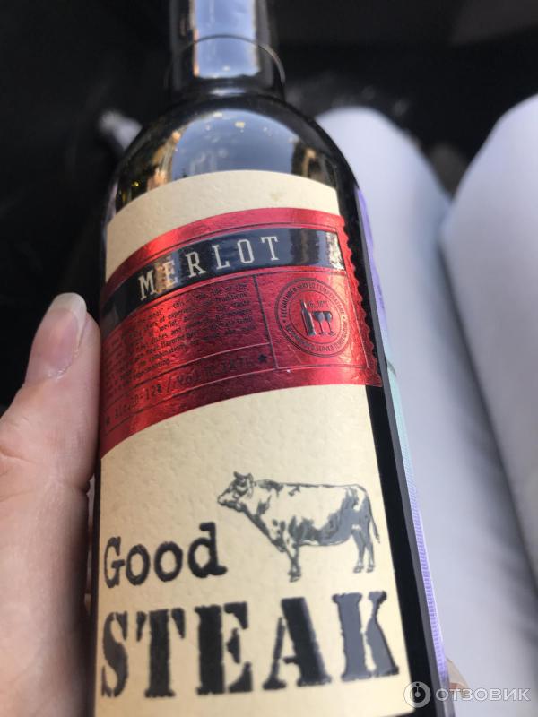 Вино сухое красное Олимп Good Steak Merlot