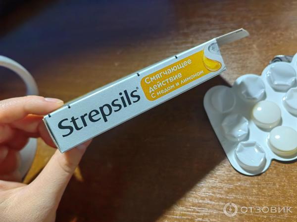 Таблетки для рассасывания Strepsils с медом и лимоном фото