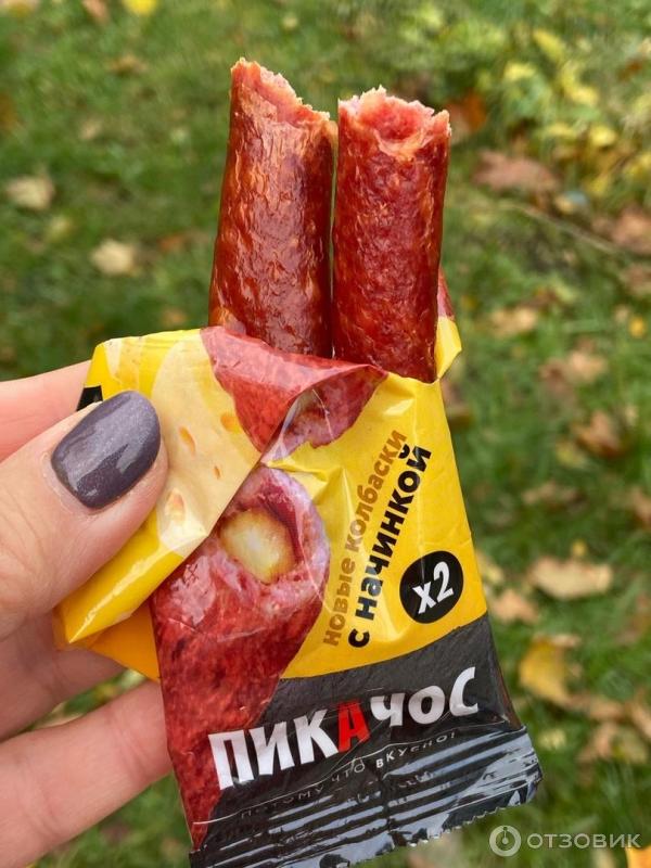 Колбаски сырокопченные Ремит Пикачос Сыр фото