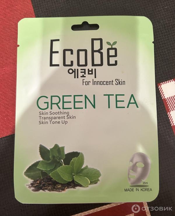 Тканевая маска для лица Ecobe Green Tea фото