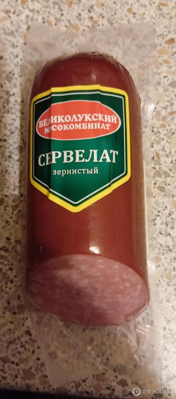 Сервелат Великолукский мясокомбинат Зернистый фото