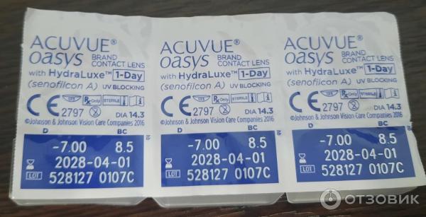 Контактные линзы Acuvue Oasys 1-Day with HydraLuxe фото