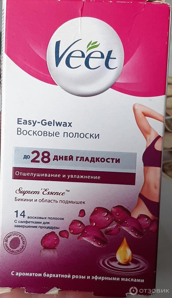 Восковые полоски Veet для зоны бикини и подмышек фото