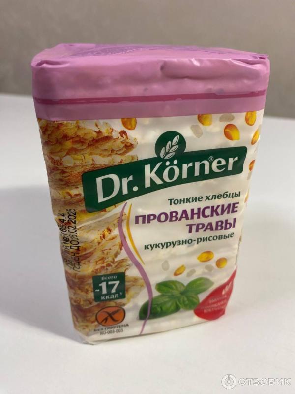 Тонкие хлебцы Dr.Korner кукурузно-рисовые с прованскими травами